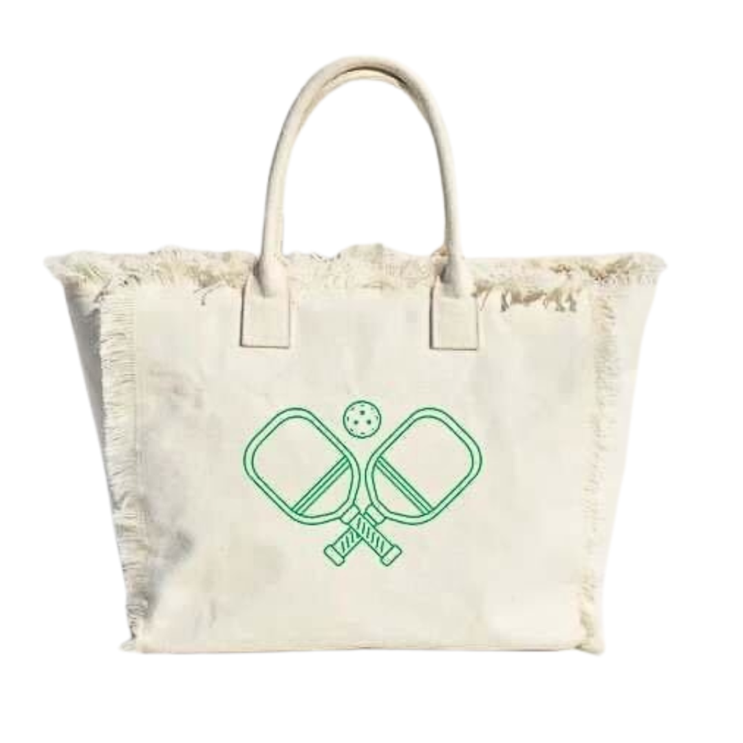 Hamptons Fringe Tote - Green