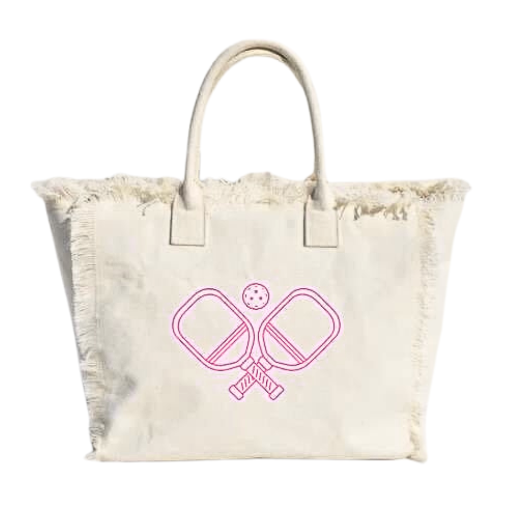 Hamptons Fringe Tote - Pink