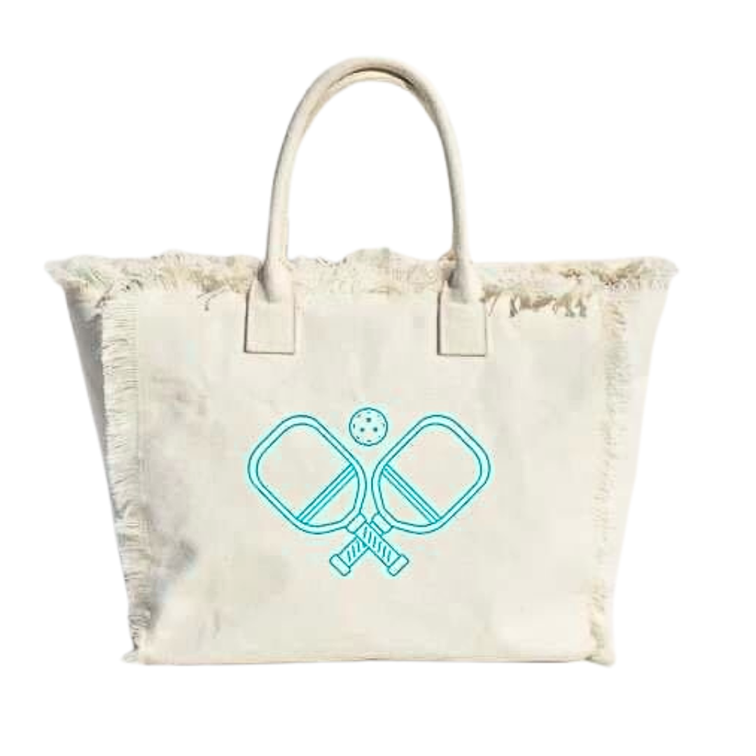 Hamptons Fringe Tote - Turquoise