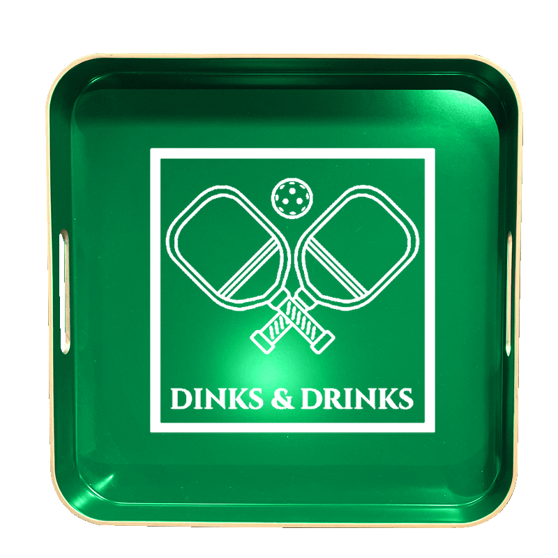Dinks and Drinks Entertainment Tray - Green