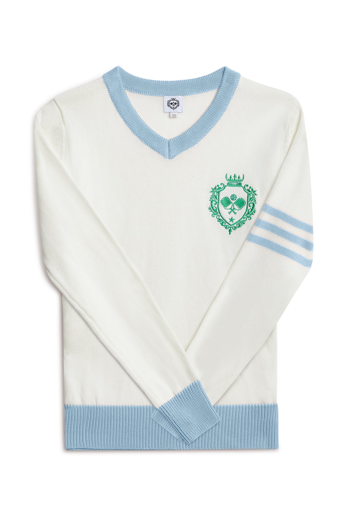 Blue V-Neck Soft Sweater