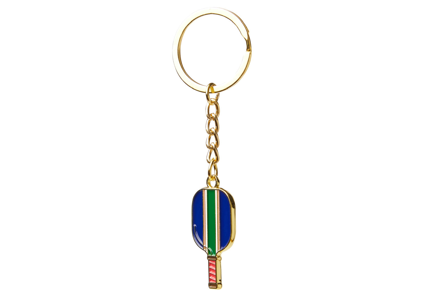 Preppy Pickleball Keychain - Navy/Green