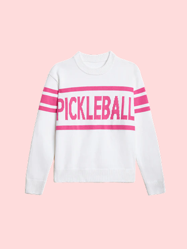 Pickleball Essential Crewneck Sweater, Pink