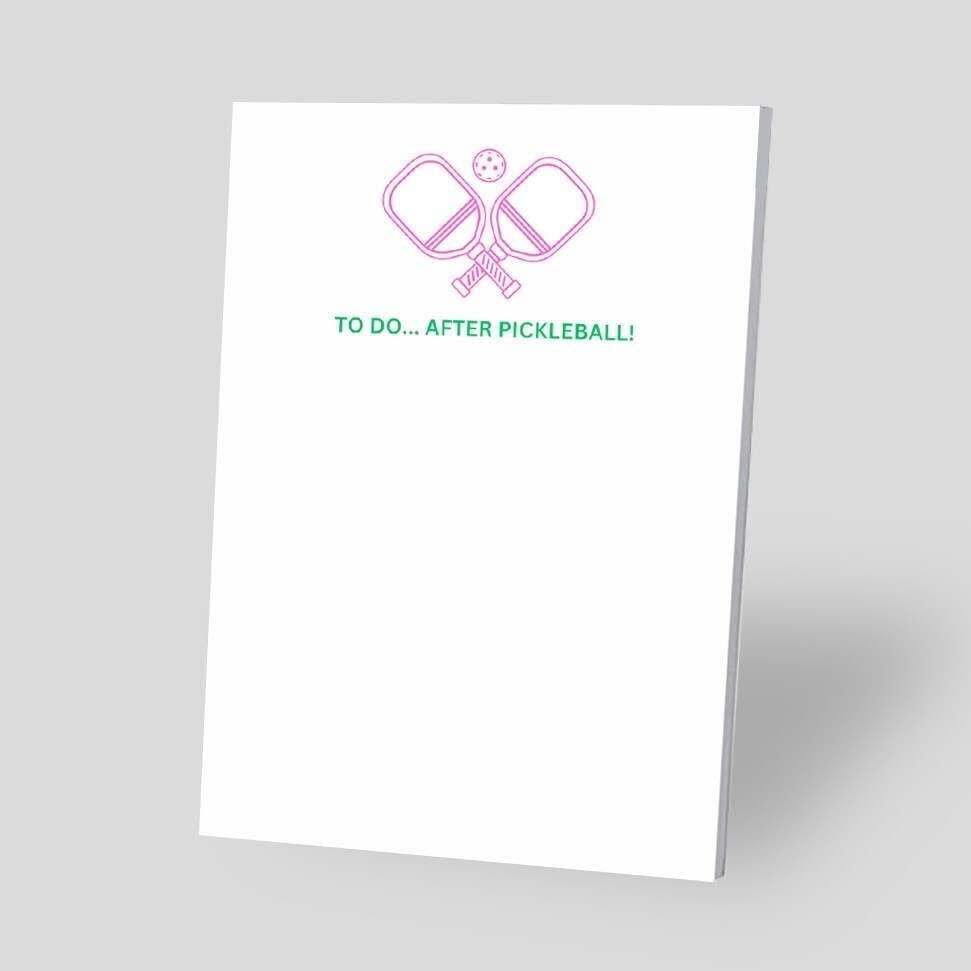 "To Do...After Pickleball!" Notepad - Pink