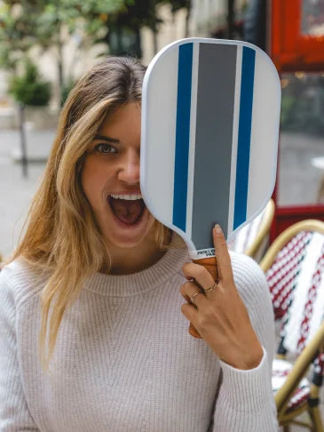 Ribbon Striped Pickleball Paddle - Grey/Navy