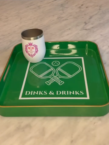 Dinks and Drinks Entertainment Tray - Green