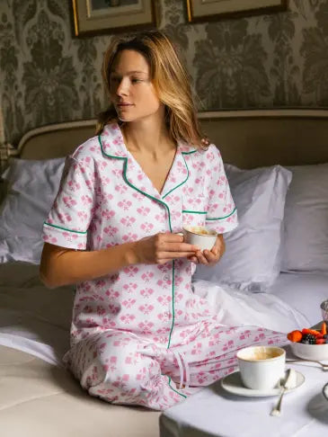 Pickleball Prep Long Pajama Set - Pink