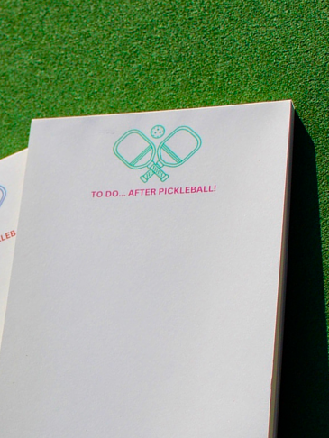 "To Do...After Pickleball!" Notepad - Green