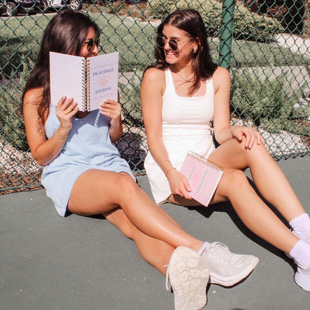 'Goals and Gains' Pickleball Journal - Red/Blue