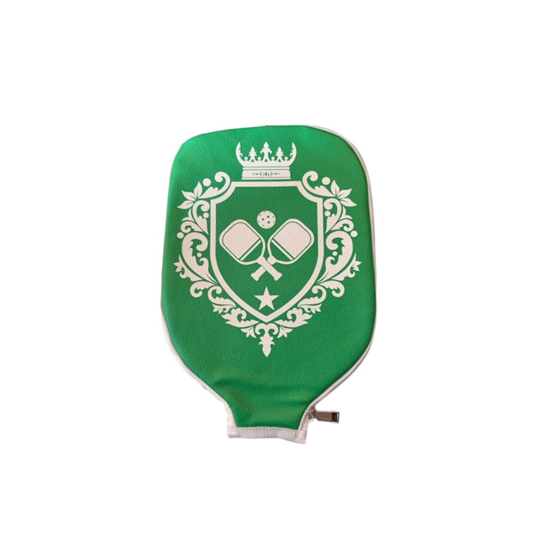 Crest Pickleball Paddle Cover - Green w/ White