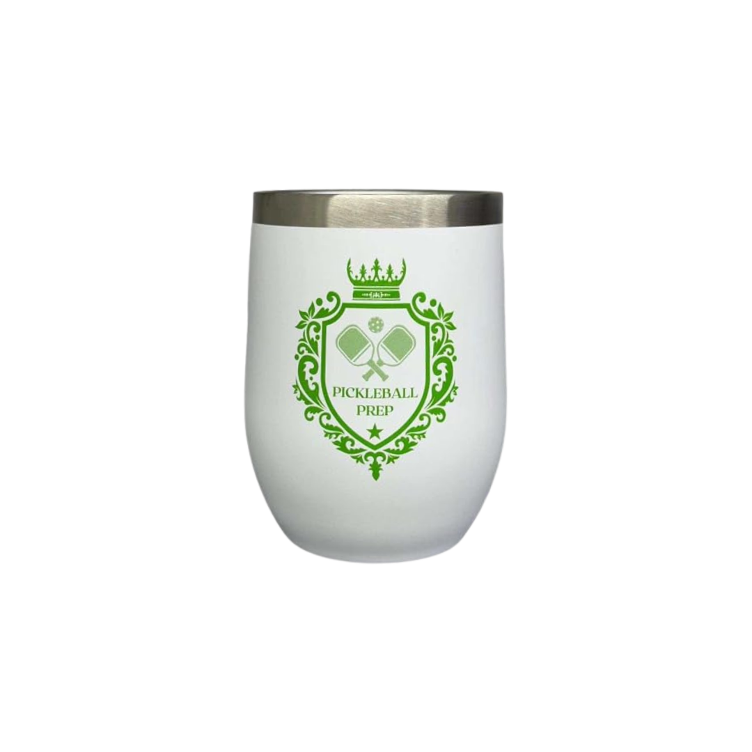 Double Wall Insulated Wine Tumbler With Lid - Green