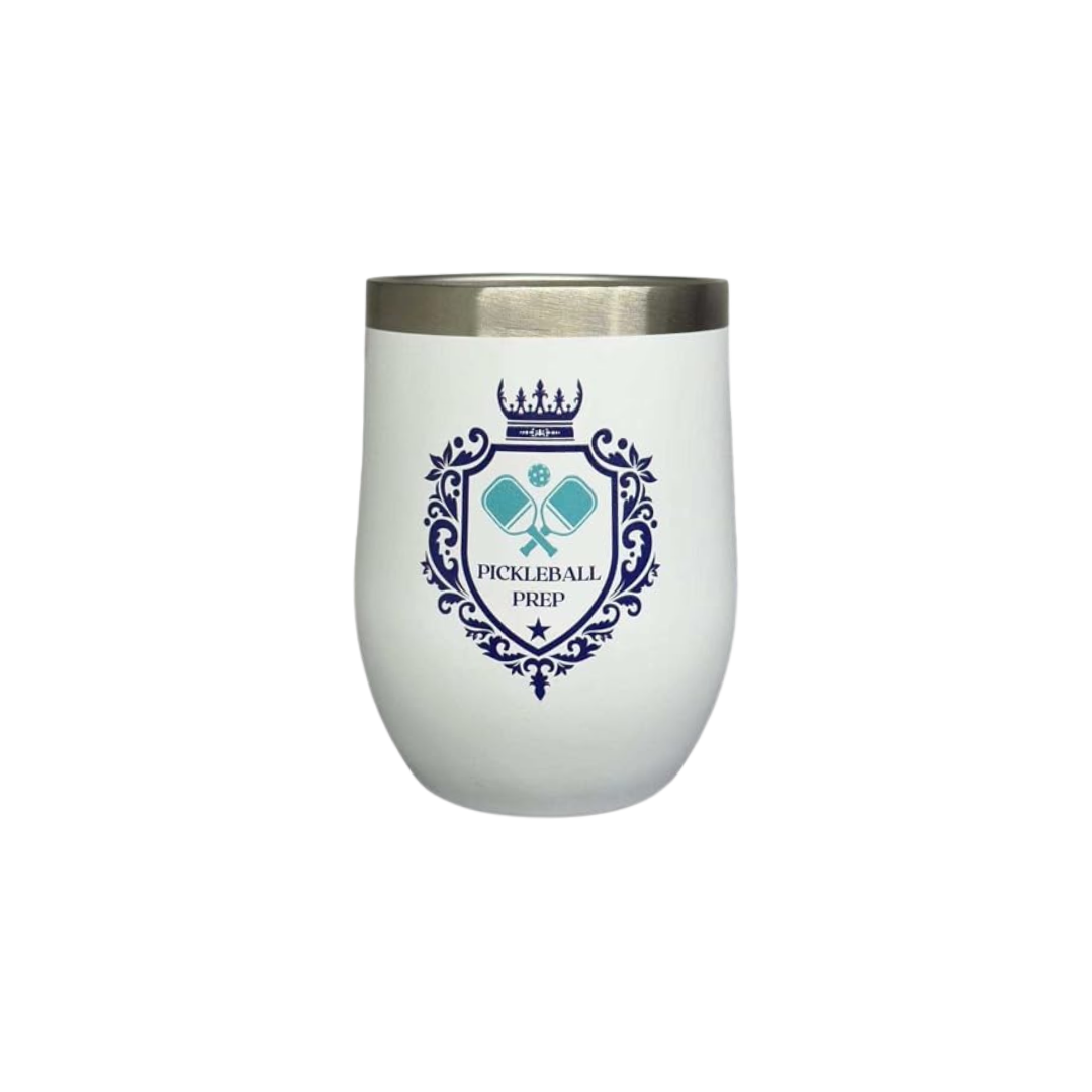 Double Wall Insulated Wine Tumbler With Lid - Blue