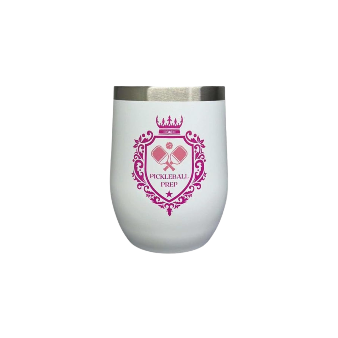 Double Wall Insulated Wine Tumbler With Lid - Pink