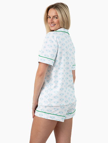 Pickleball Prep Short Pajama Set - Blue