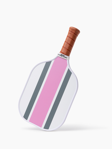 Ribbon Striped Pickleball Paddle - Pink/Grey