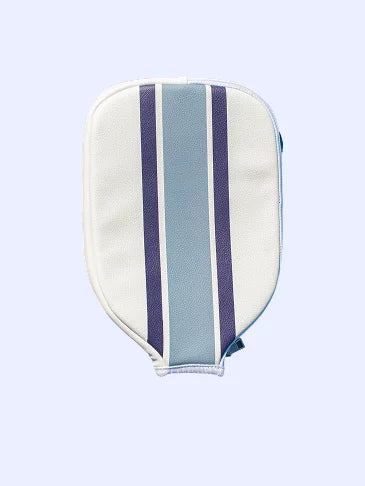 Ribbon Striped Pickleball Paddle Cover - Grey/Navy