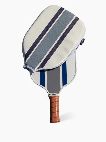Ribbon Striped Pickleball Paddle Cover - Grey/Navy
