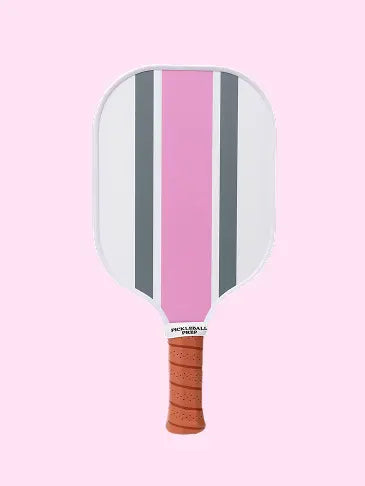 Ribbon Striped Pickleball Paddle - Pink/Grey