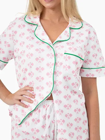 Pickleball Prep Long Pajama Set - Pink