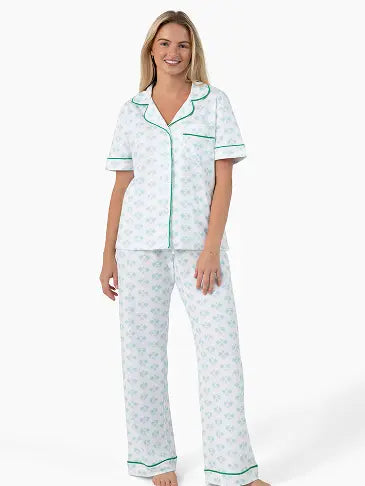 Pickleball Prep Long Pajama Set - Blue