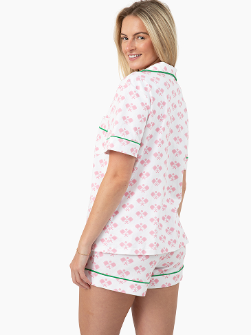 Pickleball Prep Short Pajama Set - Pink
