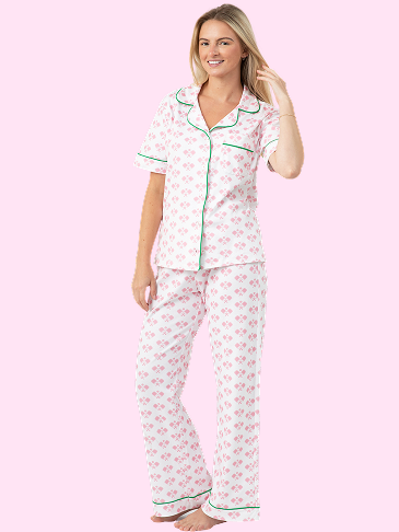 Pickleball Prep Long Pajama Set - Pink